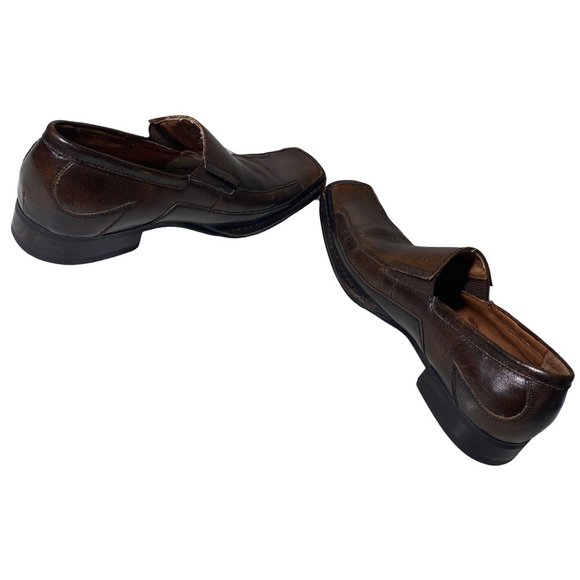 Vintage Giorgio Brutini brown embossed leather square toes luxury designer men 8 - Picture 7 of 13